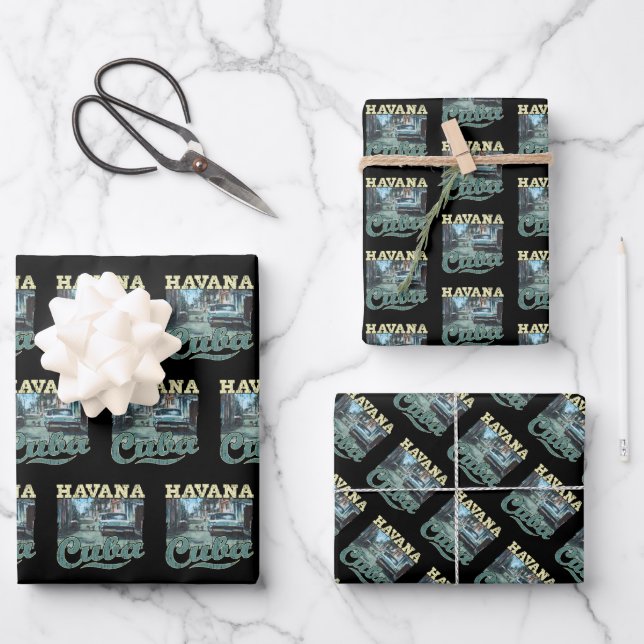 Havana Cuba Graffiti Street Art - Love Habana Wrapping Paper Sheet (Front)