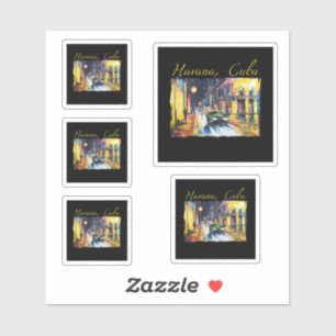 Havana Cuba - Habana Vieja Night Scene Fine Art