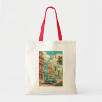 Havana Cuba Illustration Travel Art Vintage