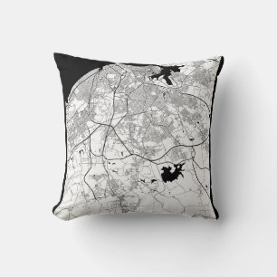 Havana Cuba Map Throw Pillow