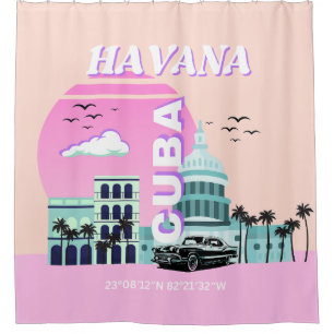 Havana Cuba Pink Travel Art