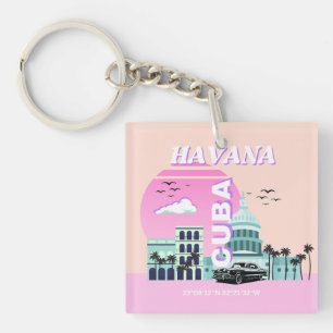 Havana Cuba Pink Travel Art