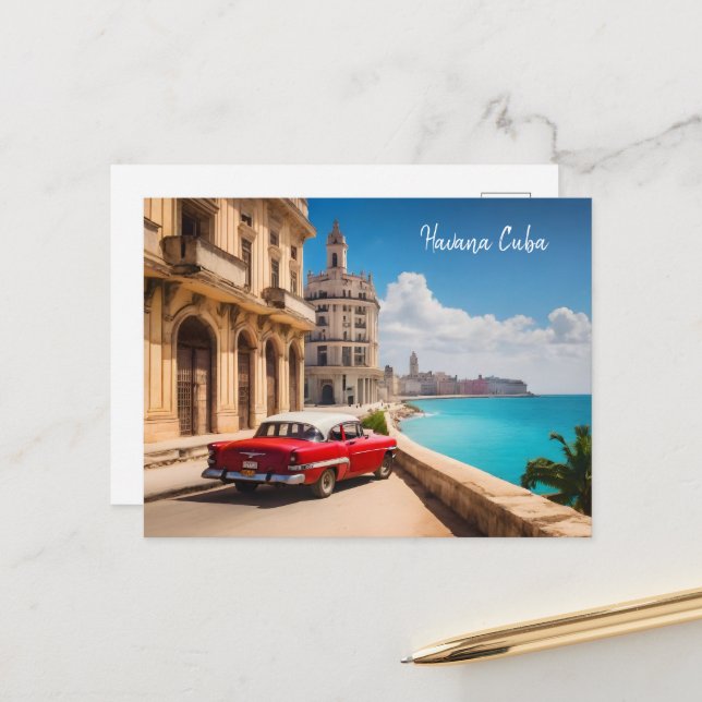 Havana Cuba Postcard (Front/Back In Situ)