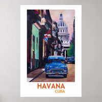 Havana Cuba - Poster de style rétro II