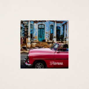 Havana Cuba Red Vintage Car 