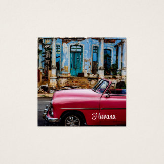 Havana Cuba Red Vintage Car