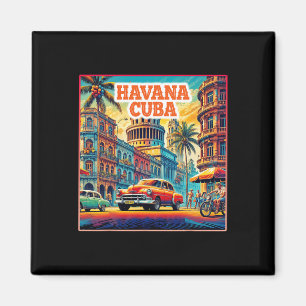 Havana Cuba Shirts Family Trip Tourist Vintage Ret Magnet