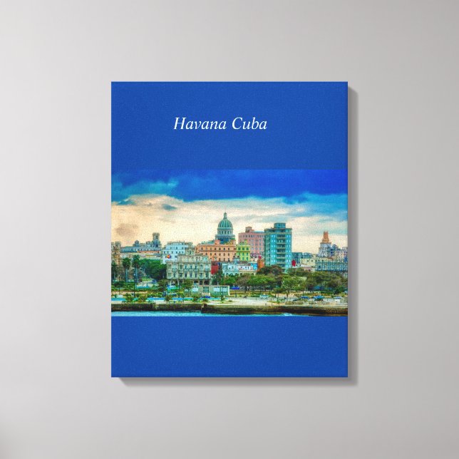 Havana Cuba Sky Line Canvas Print (Front)
