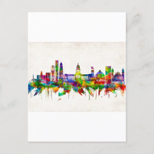 Havana Cuba Skyline Invitation Postcard