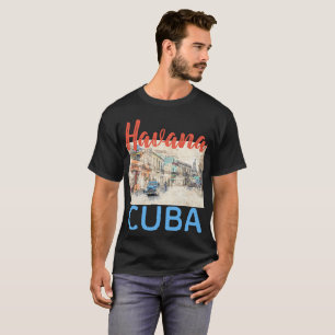 Havana Cuba Street Illustration, men's T-Shirt