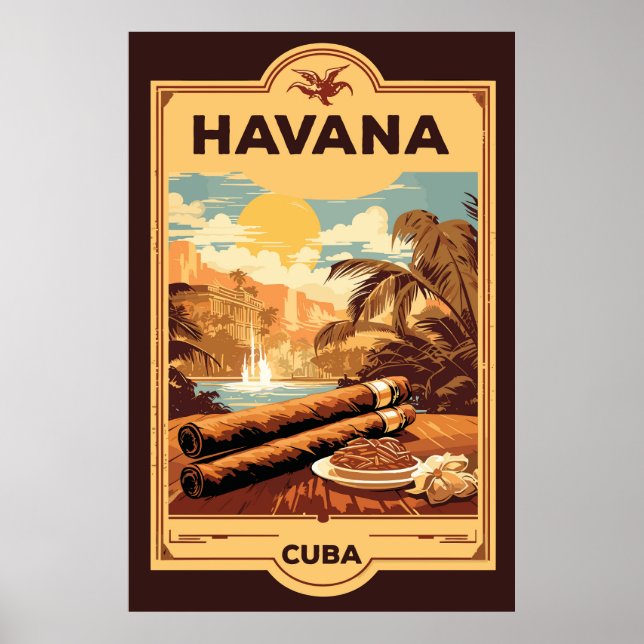 Havana, Cuba, Travel Ad  Poster (Front)