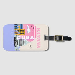 Havana Cuba Travel Art Luggage Tag