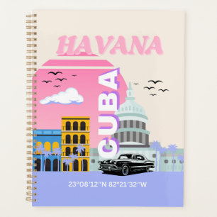 Havana Cuba Travel Art Planner