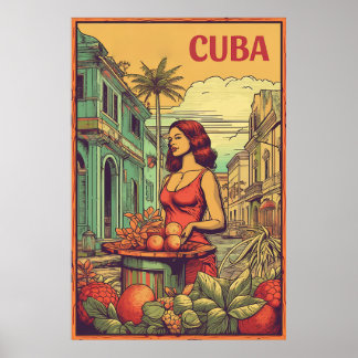 Havana, Cuba, Travel Poster