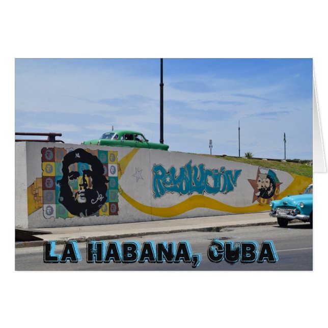 Havana Cuba Vieilles voitures et rues colorées (Devant horizontal)