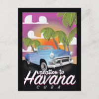 Havana, Cuba Vintage auto vacation Poster