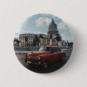 Havana Cuba Vintage Classic Car 2 Inch Round Button