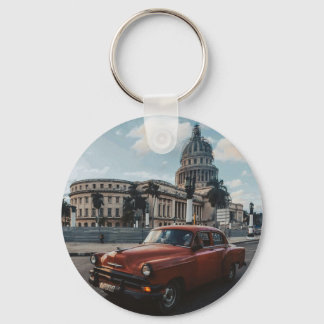 Havana Cuba Vintage Classic Car Keychain
