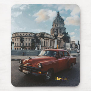 Havana Cuba Vintage Classic Car  Mouse Pad