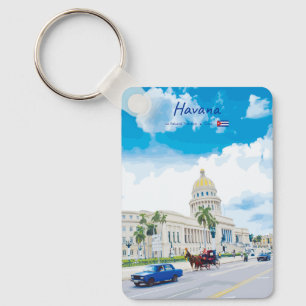 Havana, Cuba - Vintage Classic Soul Classic Keychain
