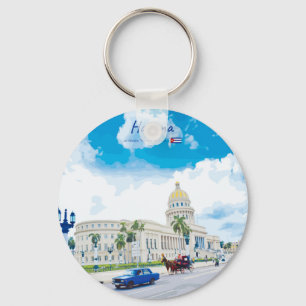 Havana, Cuba - Vintage Classic Soul Keychain