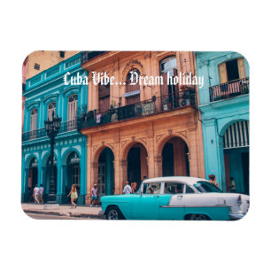 Havana Cuba Vintage Colourful  Car 'Cuba vibe' Magnet