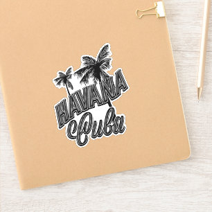 Havana Cuba vintage typeface art.