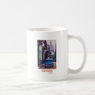 Havana in Cuba  - El Capitolo with oldtimer Coffee Mug