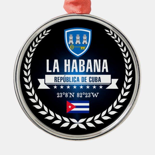 Havana Metal Ornament (Front)