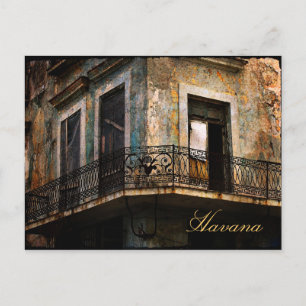 Havana, old city balcony postcard