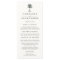 Havana Palm Wedding Menu Card