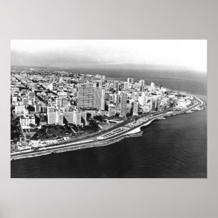 Havana Skyline 1957 Poster