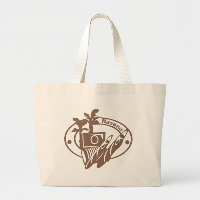 Havana Stamp Large Tote Bag (Front)