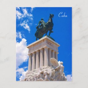 havana statue postcard