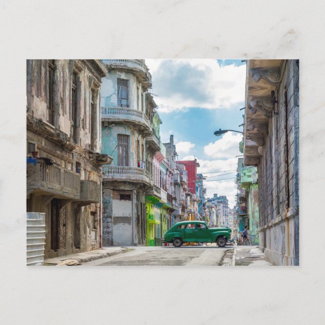 Havana Street Car Cuba Travel Photography Postcard (Front)