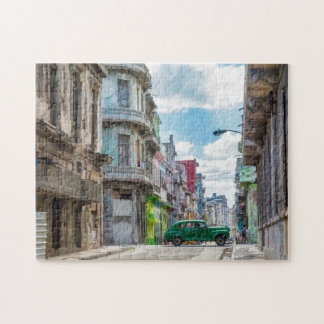 Havana Street Oldtimer Car Cuba Travel Photography Jigsaw Puzzle