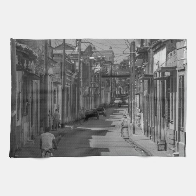 Havana streets kitchen towel (Horizontal)