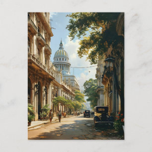Havana Streets: Vintage Postcard