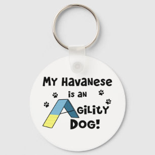 Havanese Agility Dog Keychain