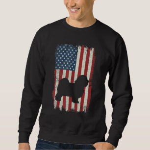 Havanese American Flag Usa Dog Puppy Us Sweatshirt