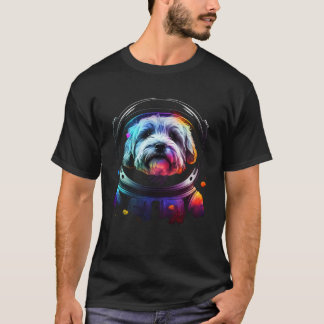 Havanese Astronaut Dog in Outer Space Cosmic Grap T-Shirt