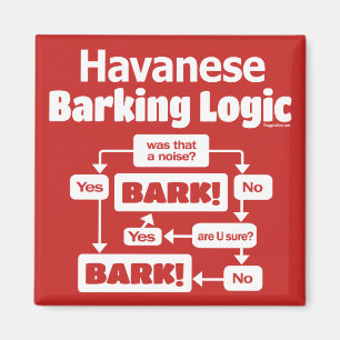 Havanese Barking Logic Magnet