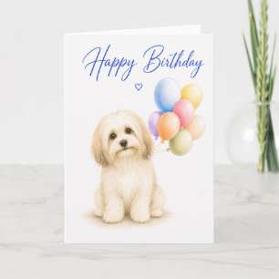 Havanese Birthday Card