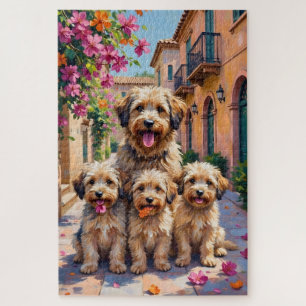Havanese Bougainvillea Courtyard Art Jigsaw Puzzle