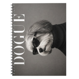 Havanese Chic Fashion Dog Art Notebook