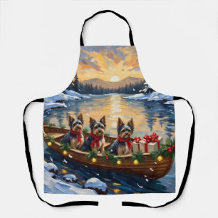 Havanese Christmas Boat Holiday Apron