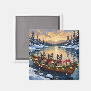 Havanese Christmas Boat Holiday Magnet