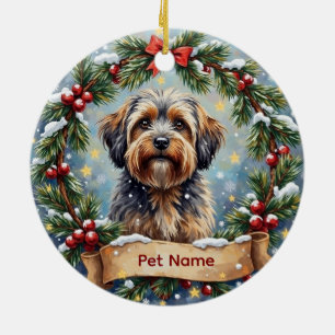 Havanese Christmas Ceramic Ornament