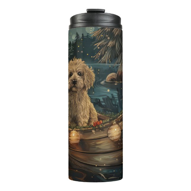 Havanese Christmas Festive Voyage Thermal Tumbler (Front)