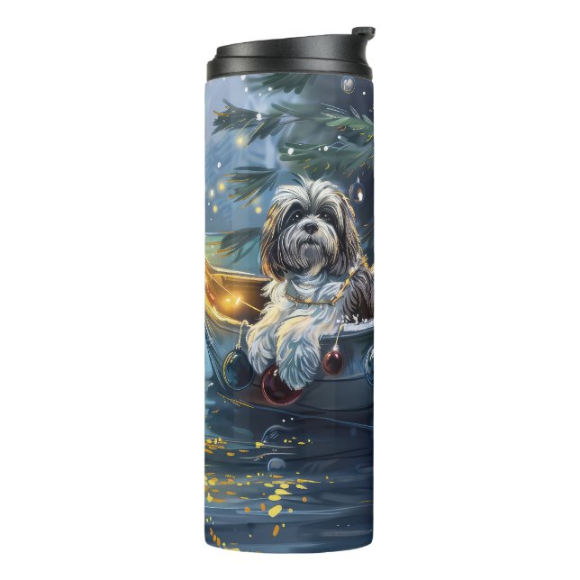 Havanese Christmas Festive Voyage Thermal Tumbler (Rotated Left)